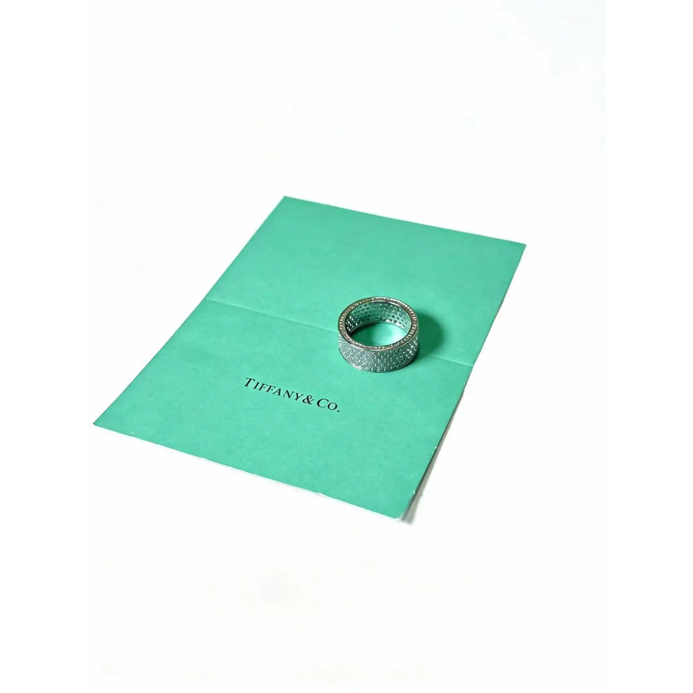 Tiffany & Co. Full-Diamond Wide Plain Band Ring - Picture 7 of 8